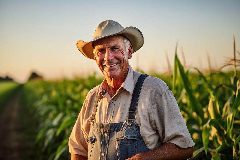 Confident mature farmer outdoors portrait nature. AI generated Image by rawpixel.