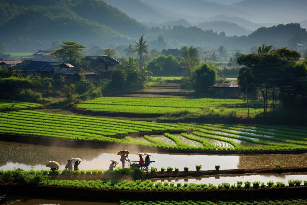 Agriculture in thailand outdoors nature plant. AI generated Image by rawpixel.