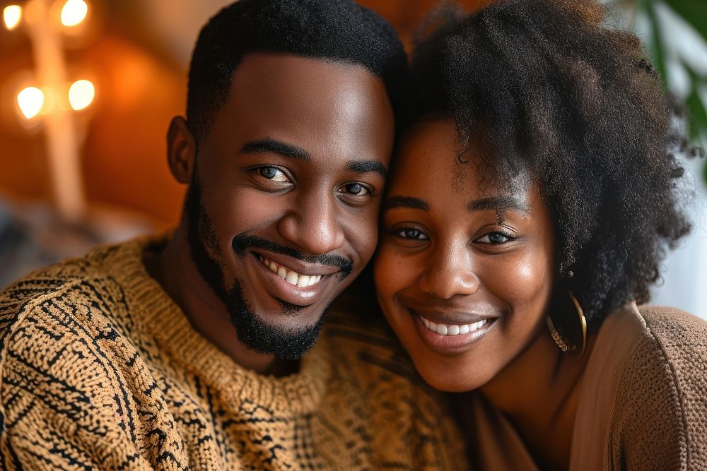 Black woman couple smiling adult affectionate. AI generated Image by rawpixel.