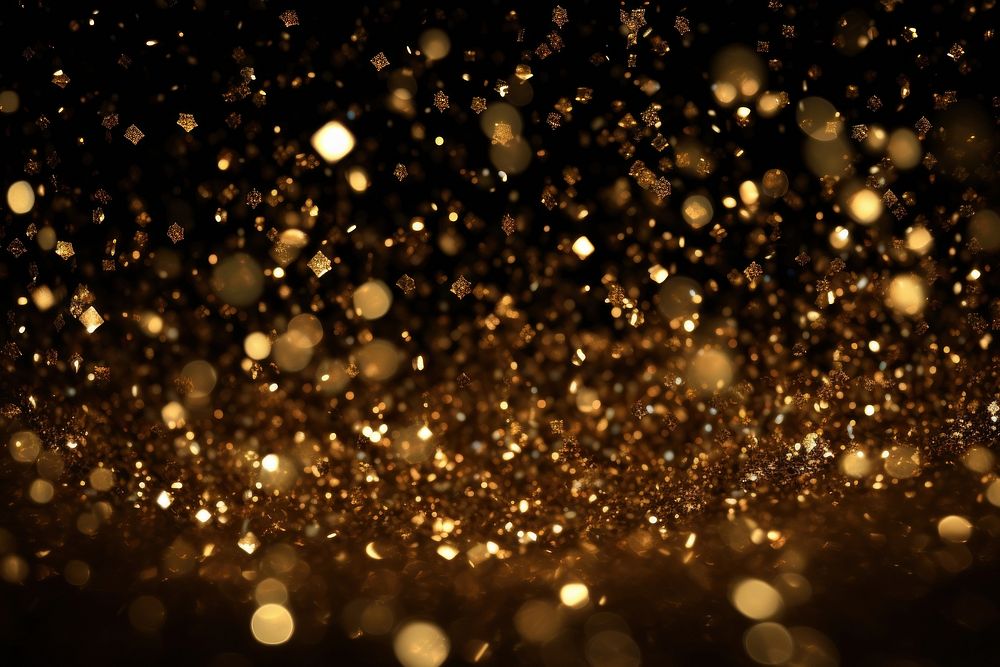 Fine gold sparkles backgrounds glitter black background. AI generated Image by rawpixel.