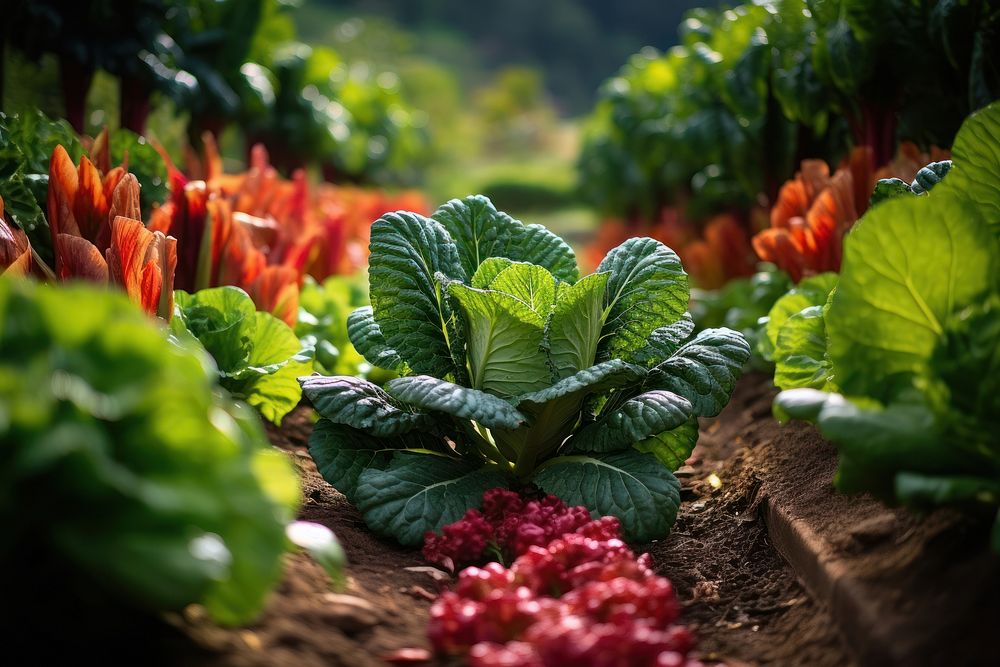 Organic agriculture vegetable outdoors nature. AI generated Image by rawpixel.