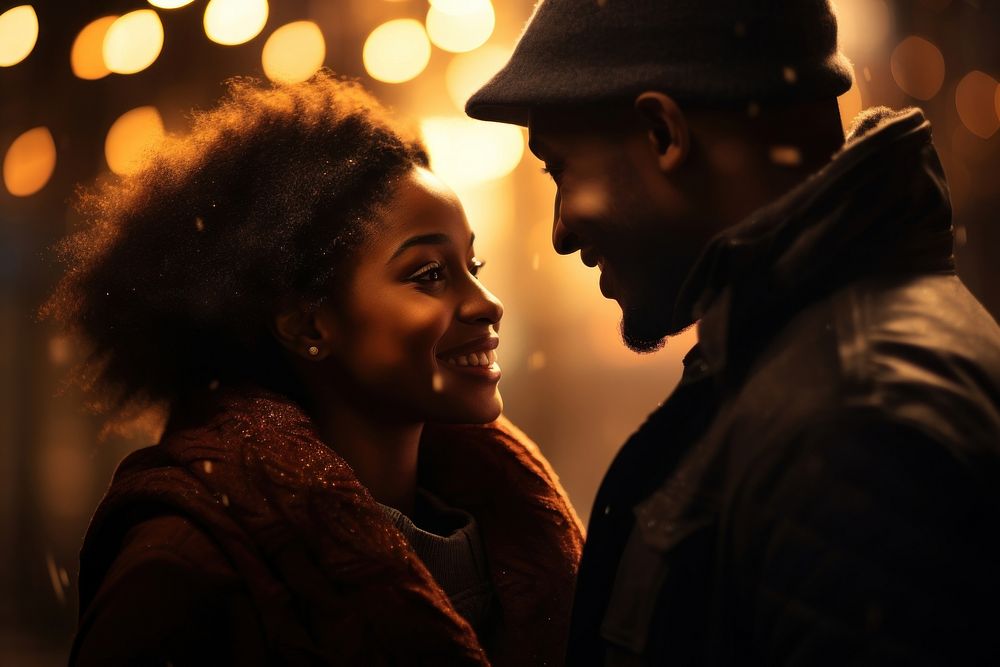 Black couple photography portrait lighting. AI generated Image by rawpixel.