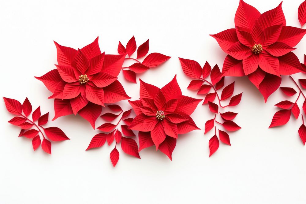 Poinsettia flower origami petal. AI generated Image by rawpixel.