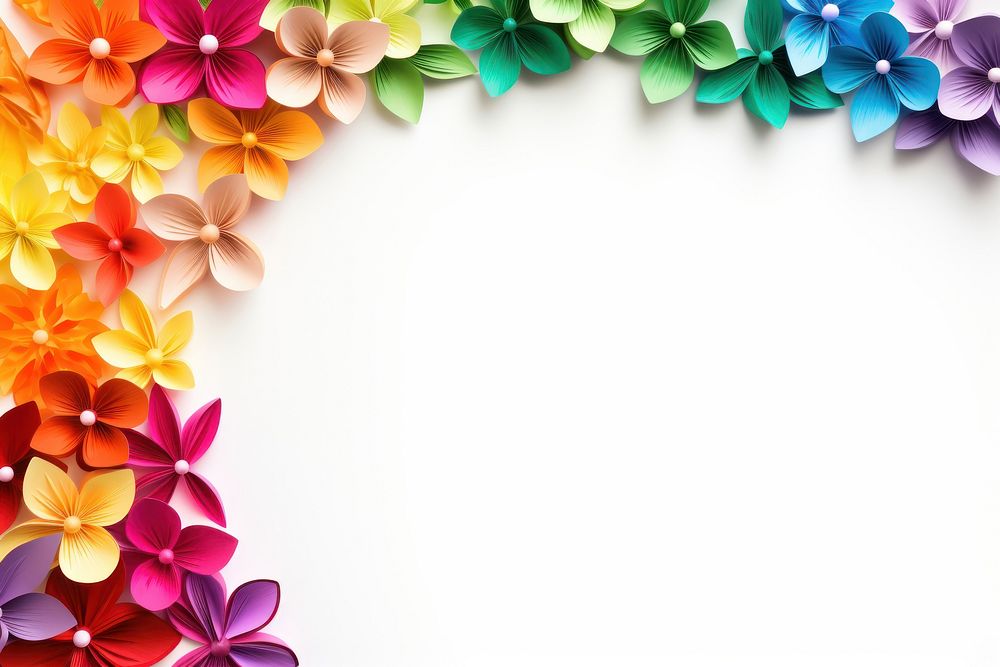 Rainbow flower backgrounds pattern. AI generated Image by rawpixel.