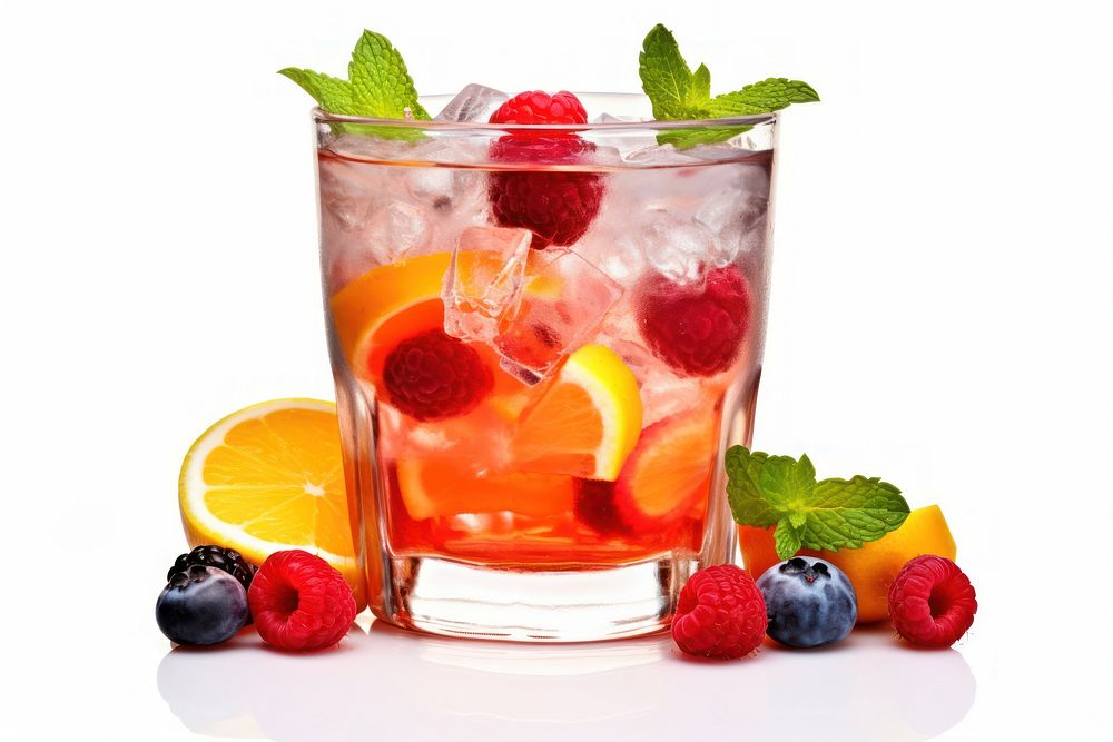 Cocktail fruit drink raspberry. AI generated Image by rawpixel.