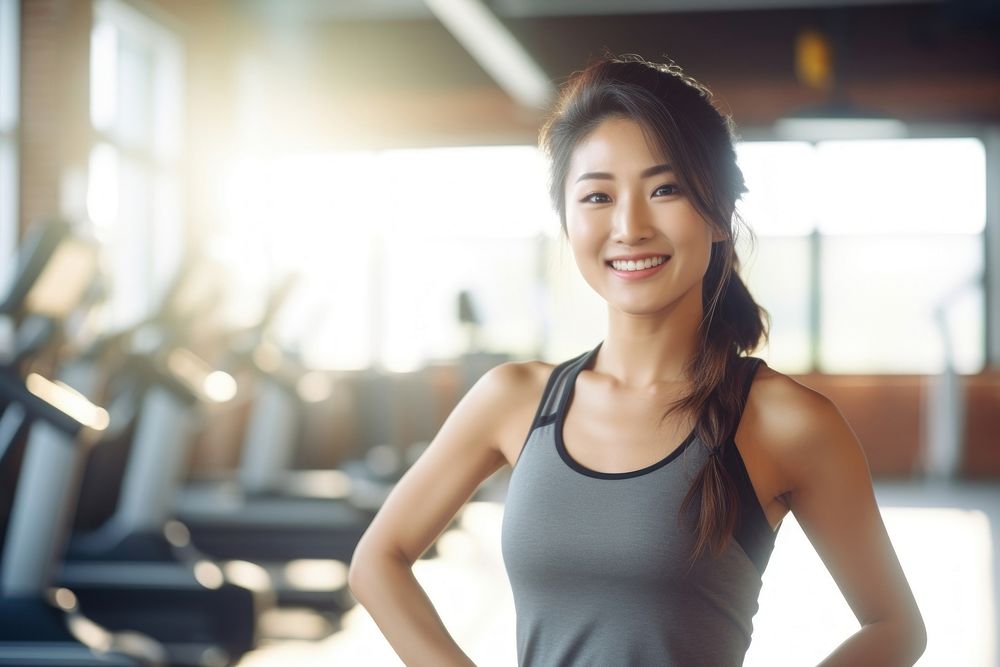 Exercise smiling smile adult woman. AI generated Image by rawpixel.