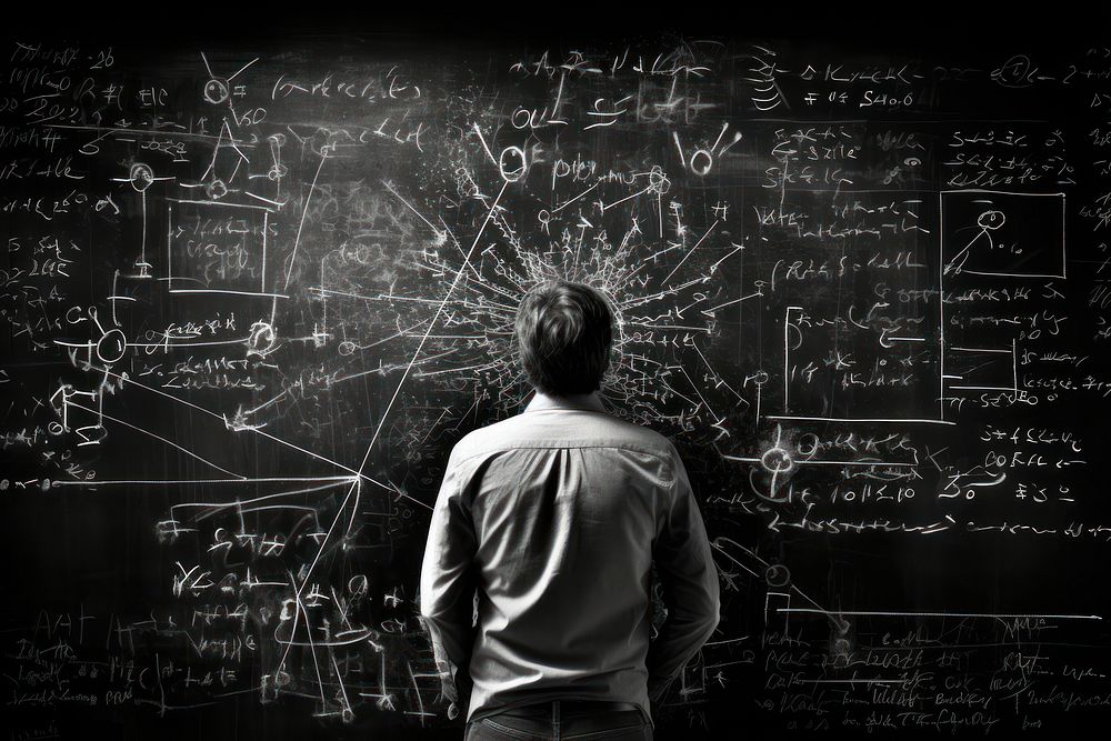 Science blackboard science writing. AI generated Image by rawpixel.