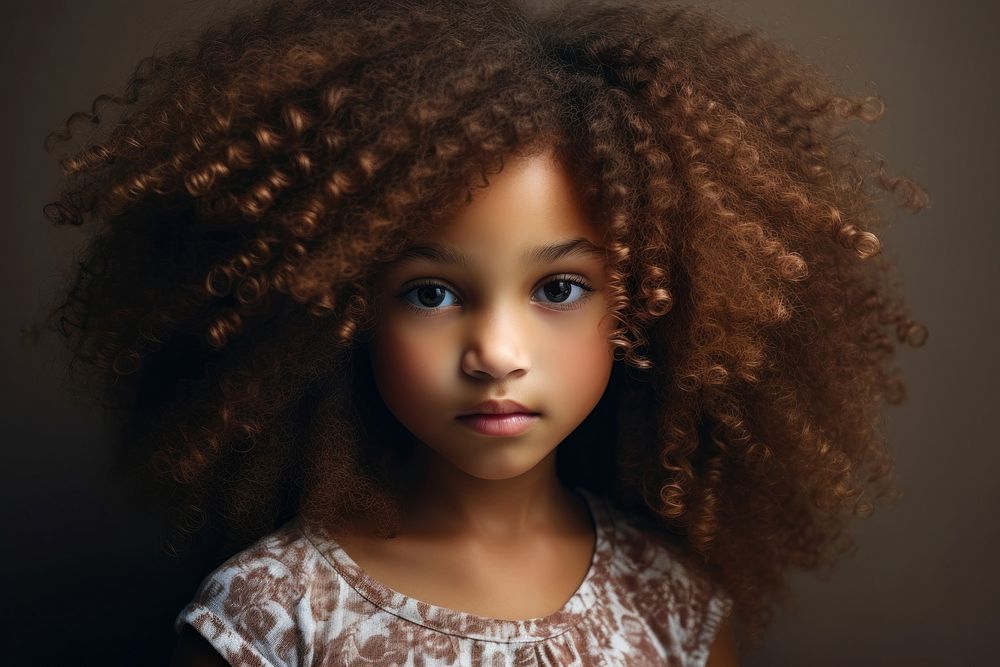 Hair portrait child photo. AI generated Image by rawpixel.