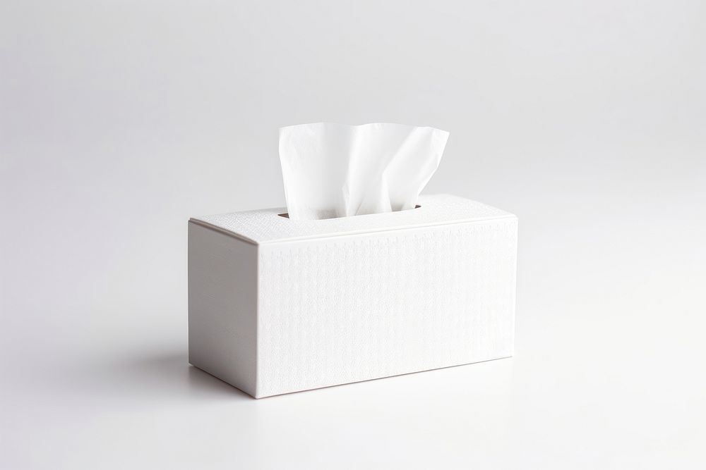 Tissue box paper white white background. AI generated Image by rawpixel.