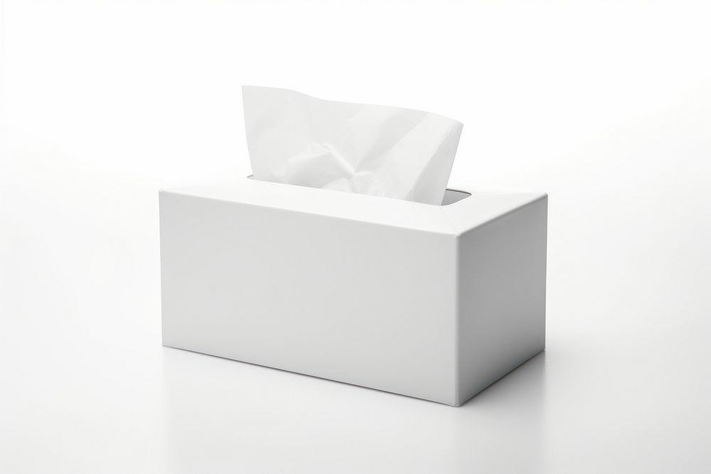 White tissue box paper white background simplicity. AI generated Image by rawpixel.