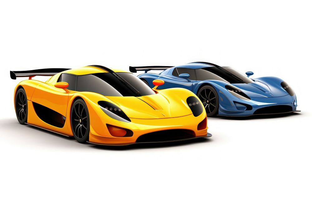 2 moden cars vehicle white background transportation. AI generated Image by rawpixel.