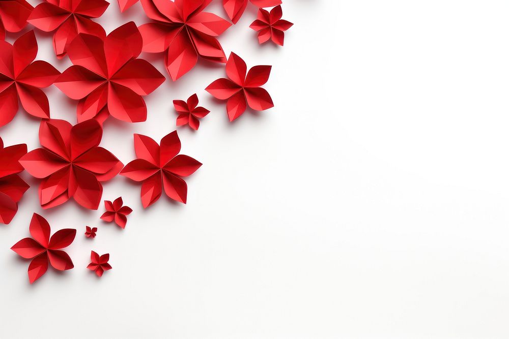 Red flower paper backgrounds petal. AI generated Image by rawpixel.