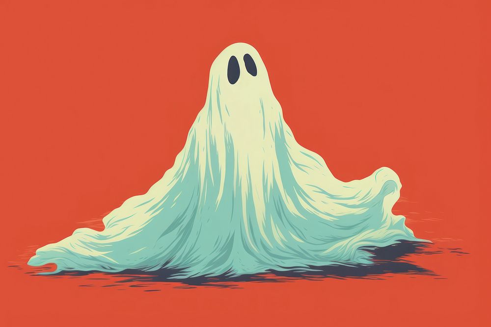 Ghost representation outdoors painting. AI generated Image by rawpixel.