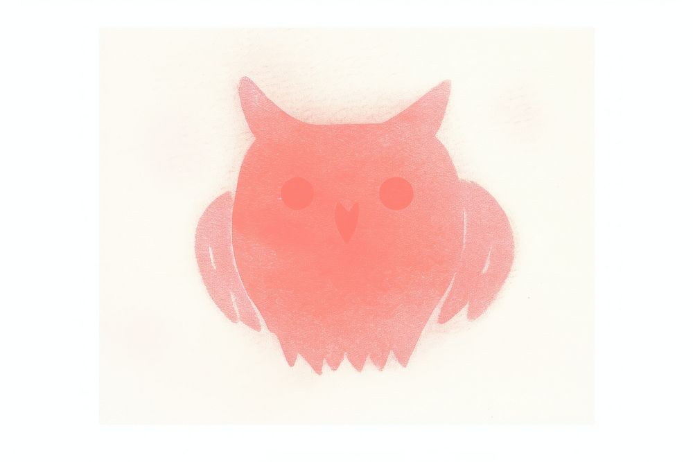 Owl animal white background creativity. AI generated Image by rawpixel.