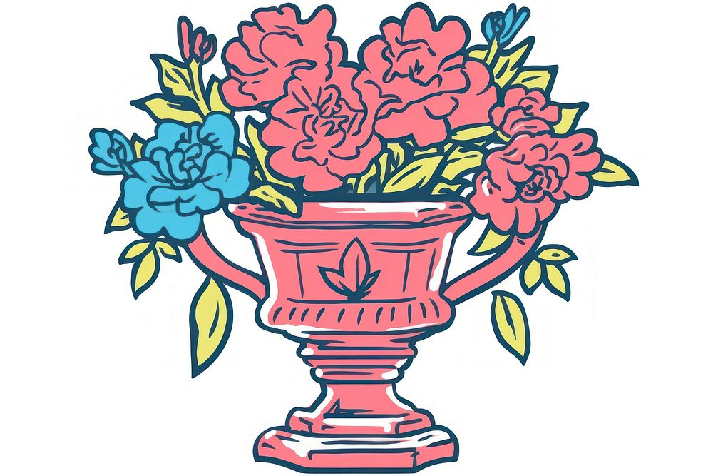 Flower vase plant art creativity. AI generated Image by rawpixel.