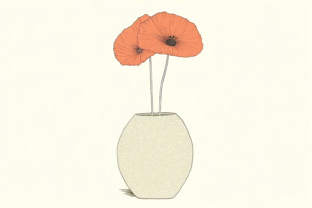 Flower in a vase plant art creativity. AI generated Image by rawpixel.