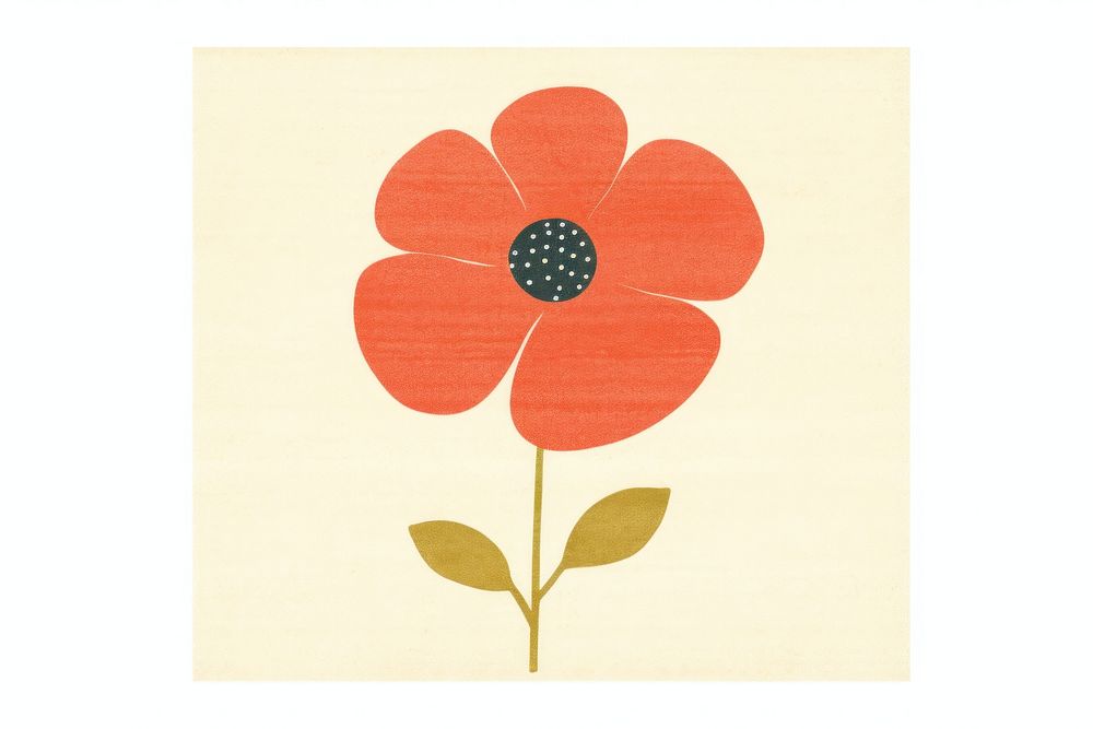 Flower pattern poppy plant. AI generated Image by rawpixel.