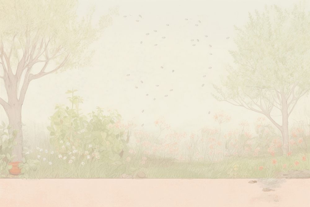 Garden background outdoors drawing nature. AI generated Image by rawpixel.