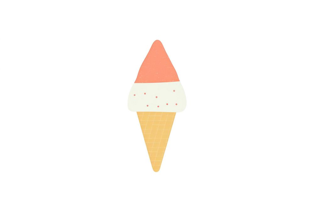 Icecream dessert cone white background. AI generated Image by rawpixel.