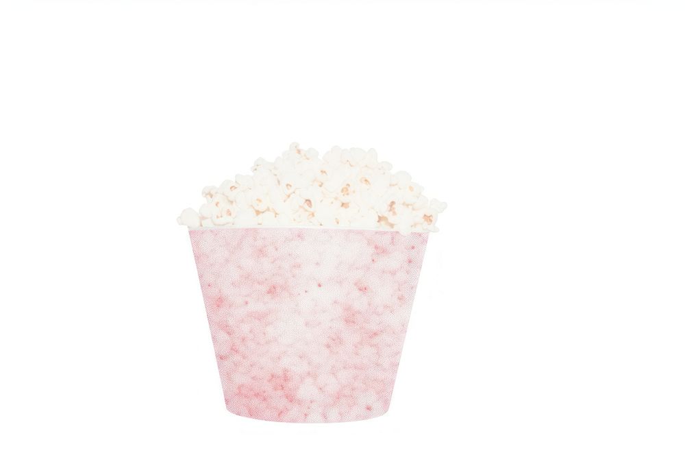 Popcorn food white background milkshake. AI generated Image by rawpixel.