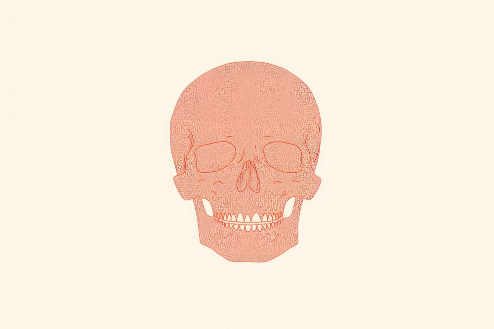 Skull science cartoon sketch. AI generated Image by rawpixel.