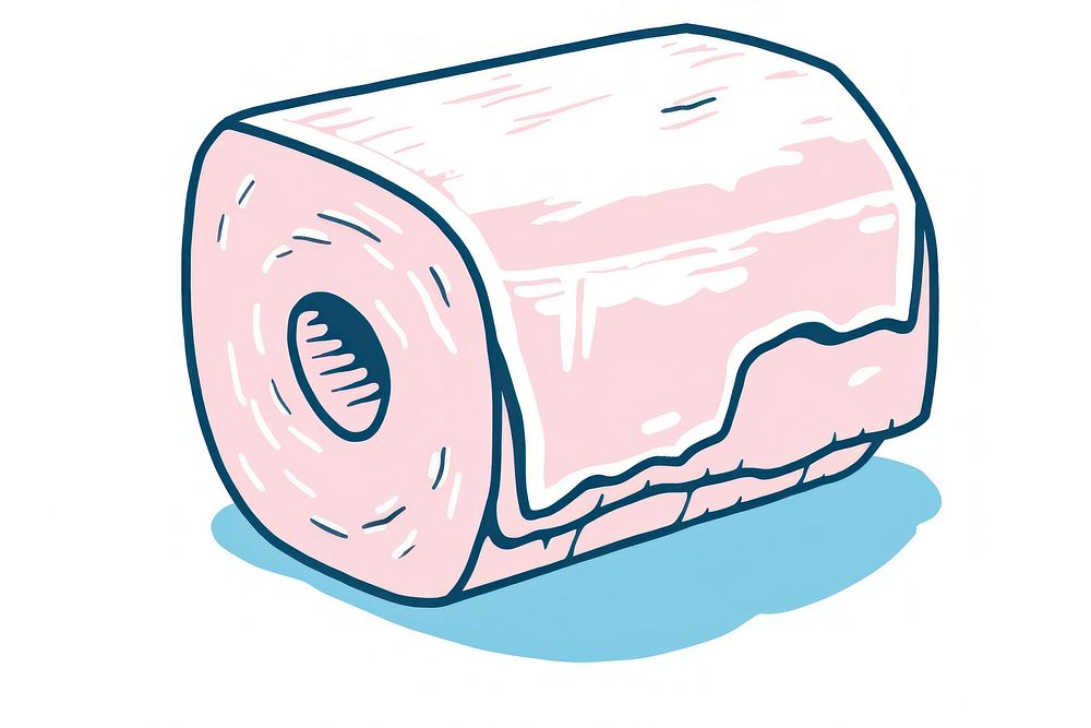 Toilet paper dessert cartoon drawing. AI generated Image by rawpixel.