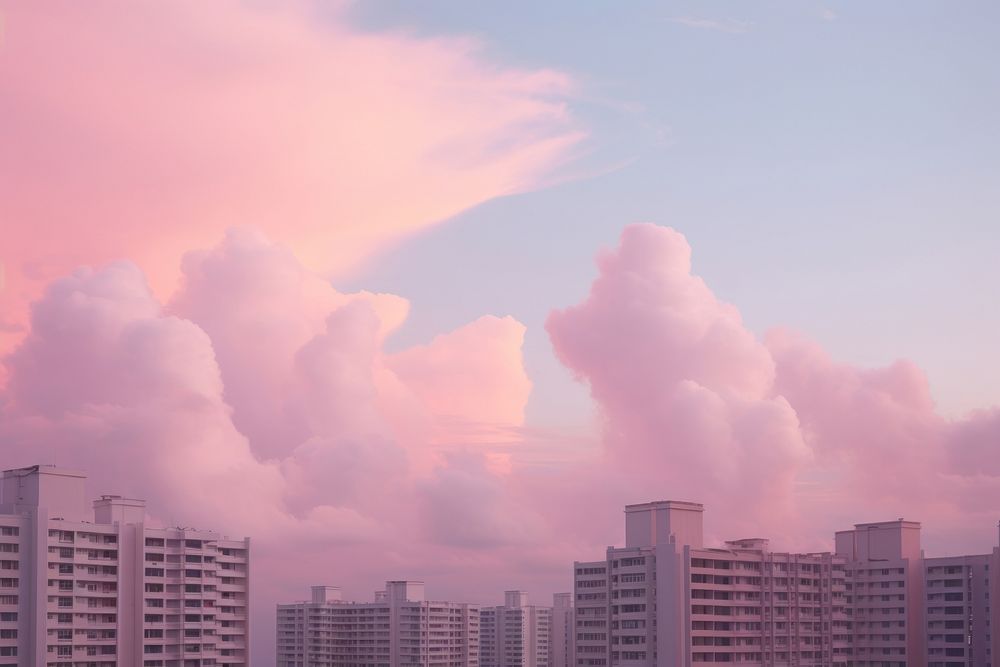 Building cloud sky architecture. AI generated Image by rawpixel.