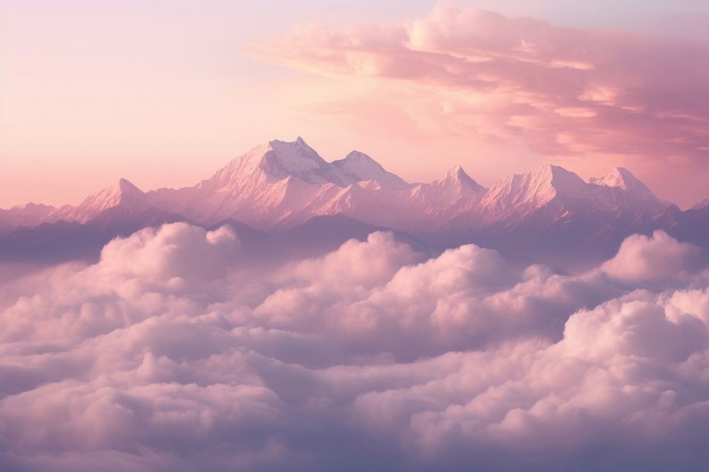 Mountain cloud sky backgrounds. AI generated Image by rawpixel.