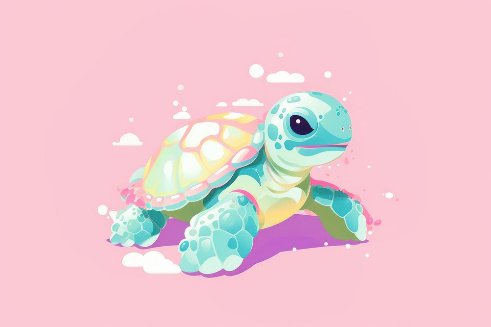 A sea turtle reptile animal creativity. AI generated Image by rawpixel.