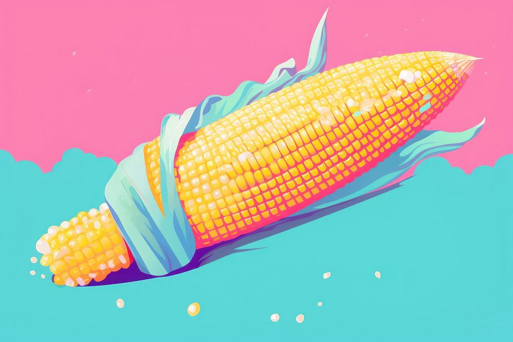 A corn plant food fish. AI generated Image by rawpixel.