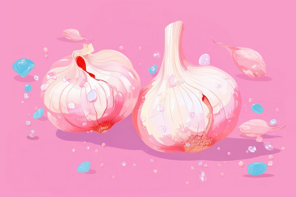 A garlic onion plant food. AI generated Image by rawpixel.