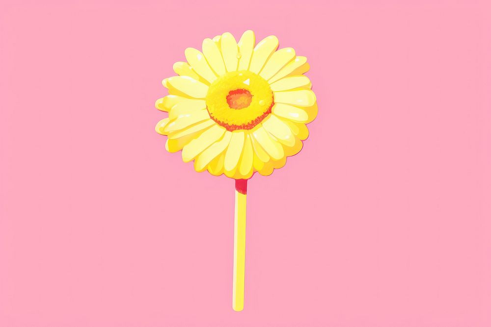 A sunflower lollipop plant daisy. AI generated Image by rawpixel.
