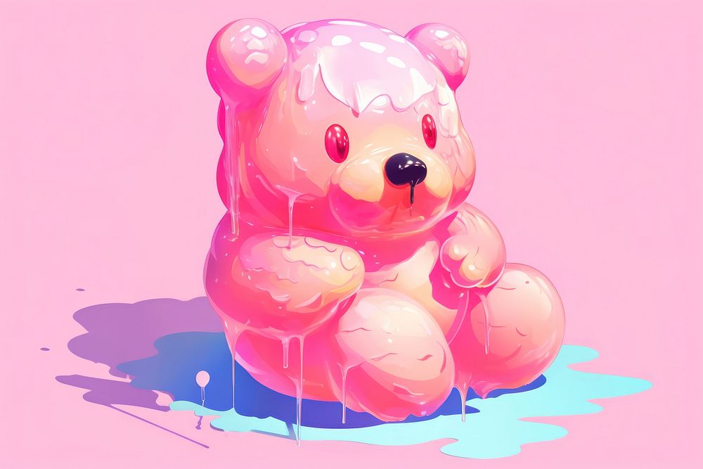 A jelly bear representation creativity floating. AI generated Image by rawpixel.