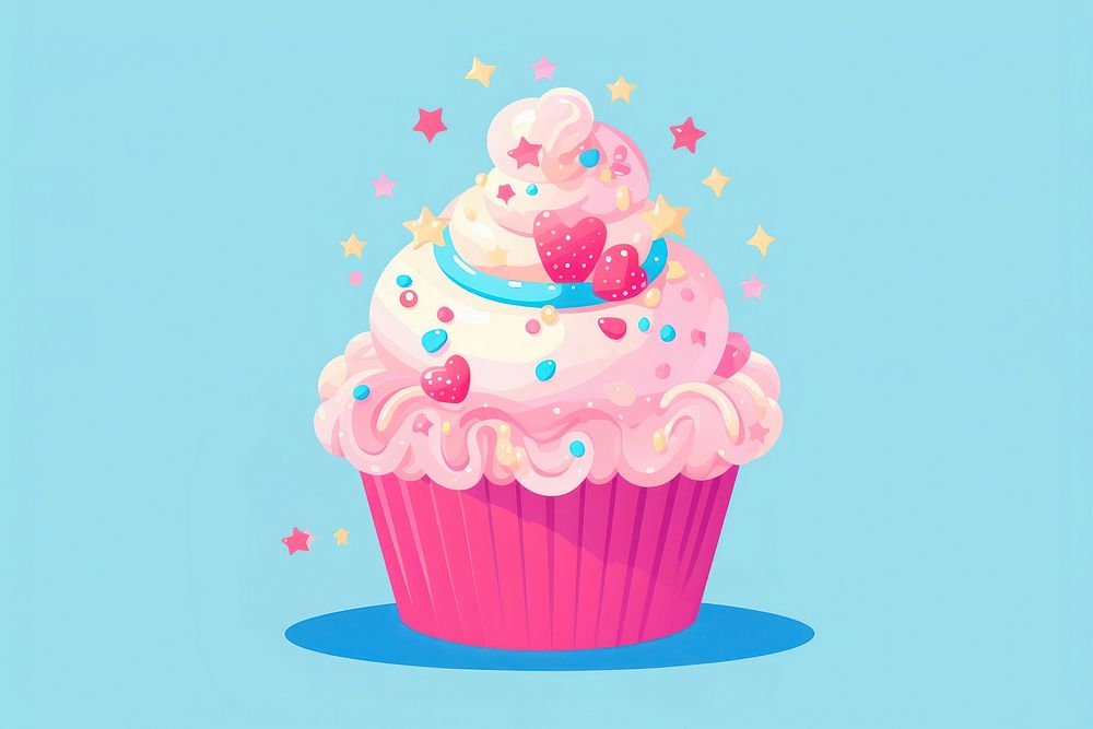 A cupcake dessert food celebration. AI generated Image by rawpixel.