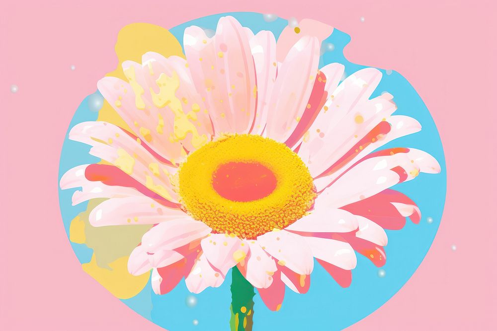 A sunflower petal daisy plant. AI generated Image by rawpixel.