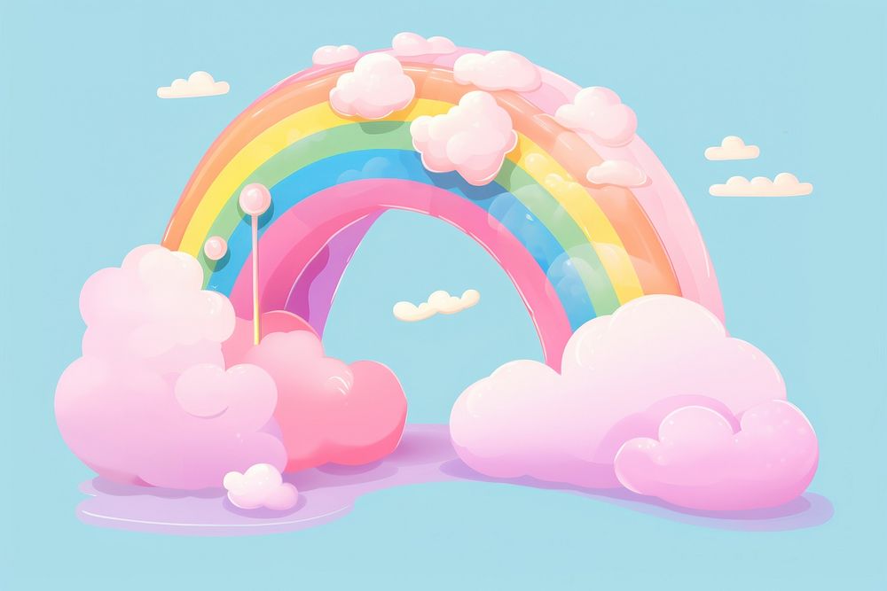 A rainbow nature creativity spectrum. AI generated Image by rawpixel.