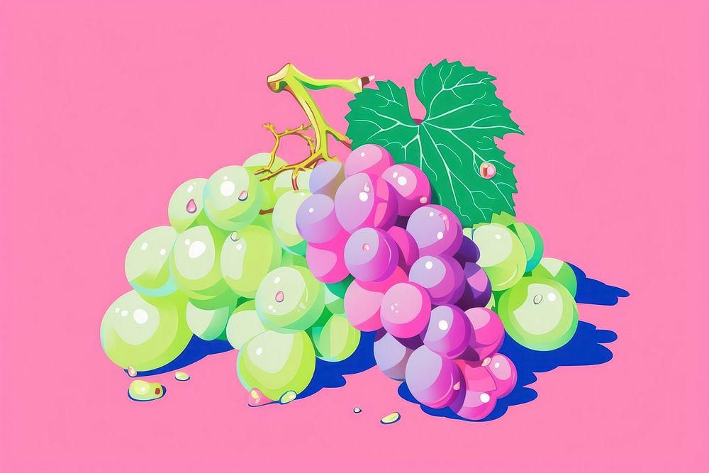 A grape grapes fruit plant. AI generated Image by rawpixel.