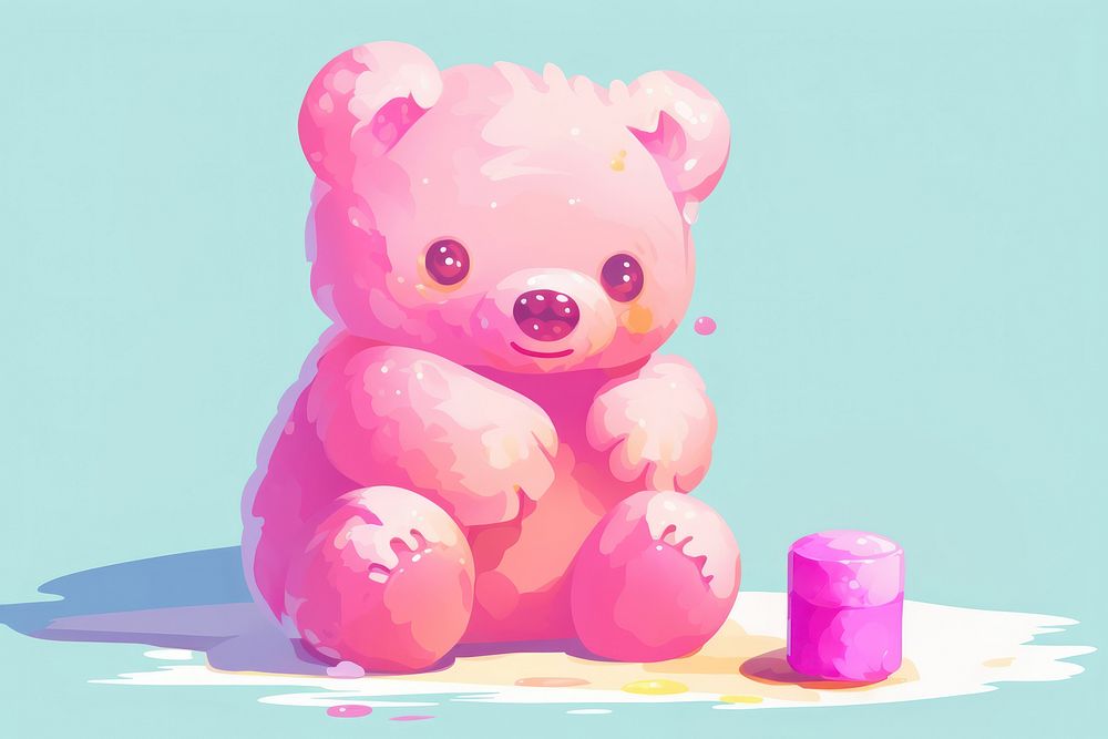A jelly bear toy representation creativity. AI generated Image by rawpixel.