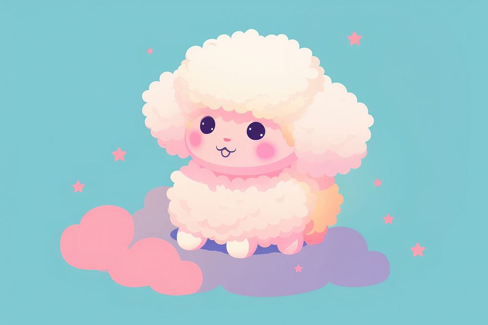 A cute sheep toy creativity outdoors. AI generated Image by rawpixel.