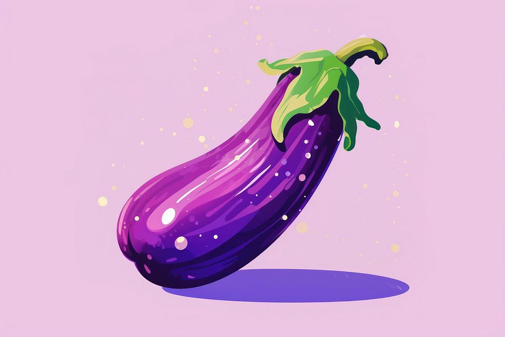 An eggplant vegetable food freshness. AI generated Image by rawpixel.