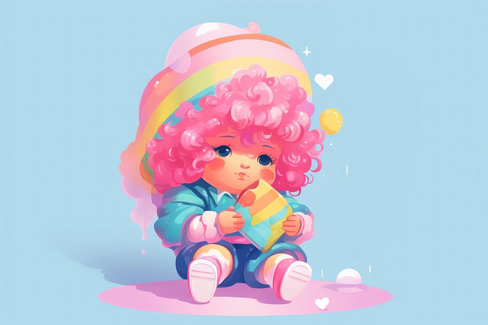 A children doll baby toy. AI generated Image by rawpixel.