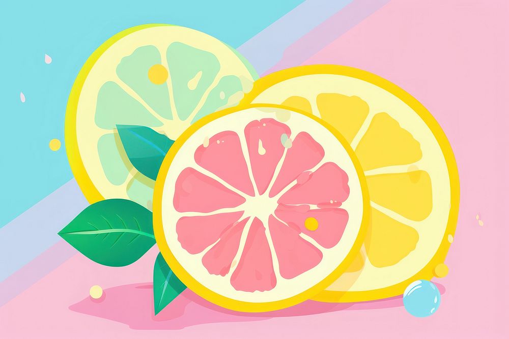 A minimal lemon grapefruit plant food. AI generated Image by rawpixel.