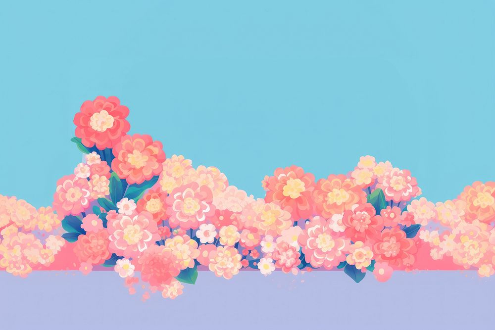 A flower border backgrounds outdoors pattern. AI generated Image by rawpixel.