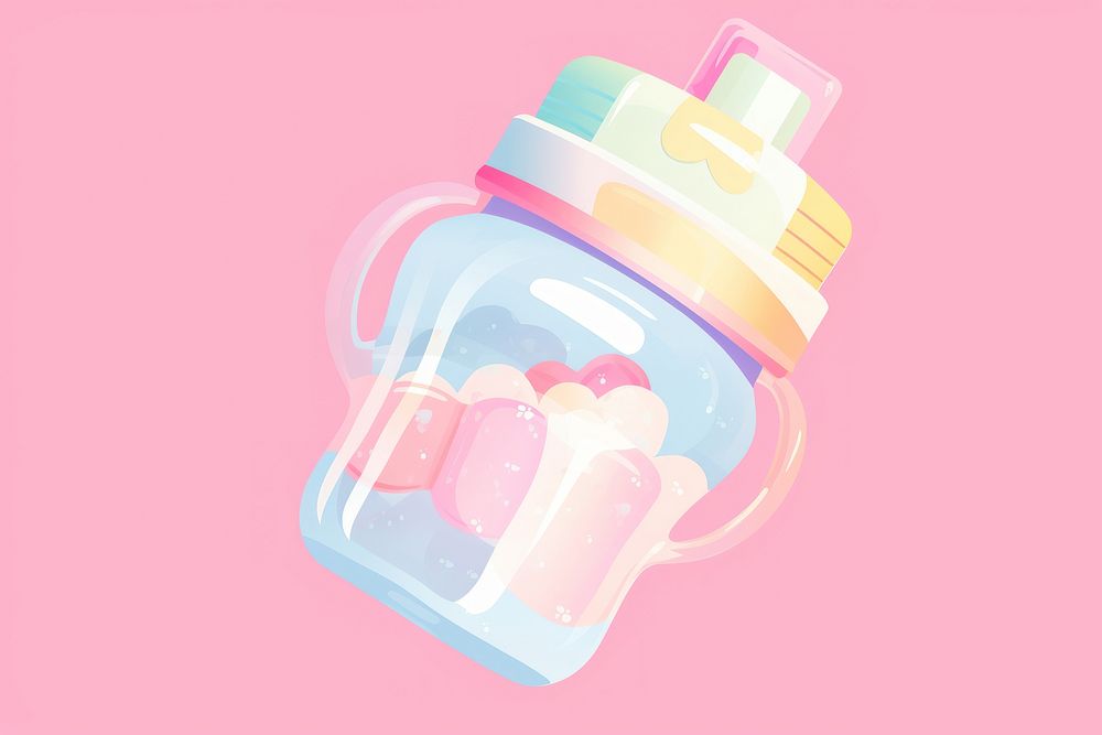 A baby milk bottle refreshment container glass. AI generated Image by rawpixel.