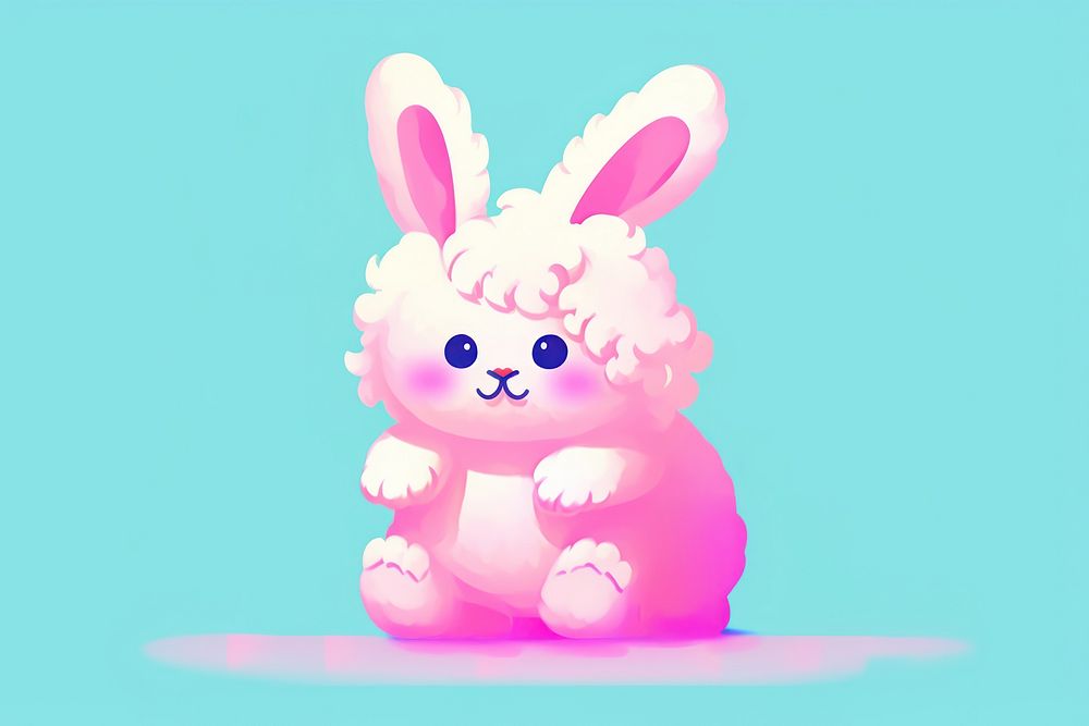A cute rabbit mammal toy representation. AI generated Image by rawpixel.