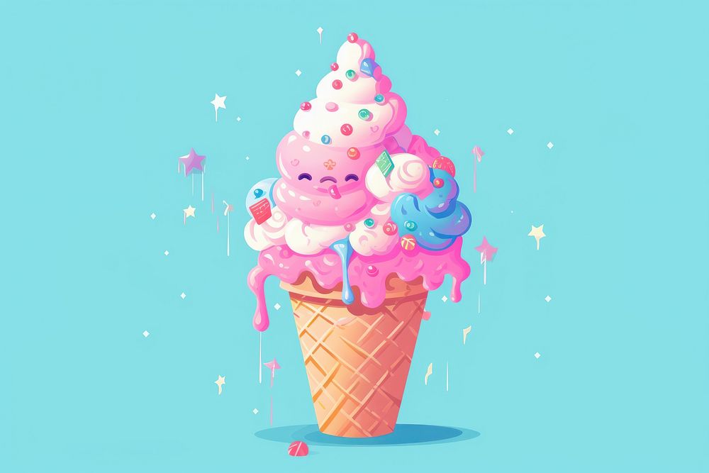 An ice-cream dessert candy food. AI generated Image by rawpixel.