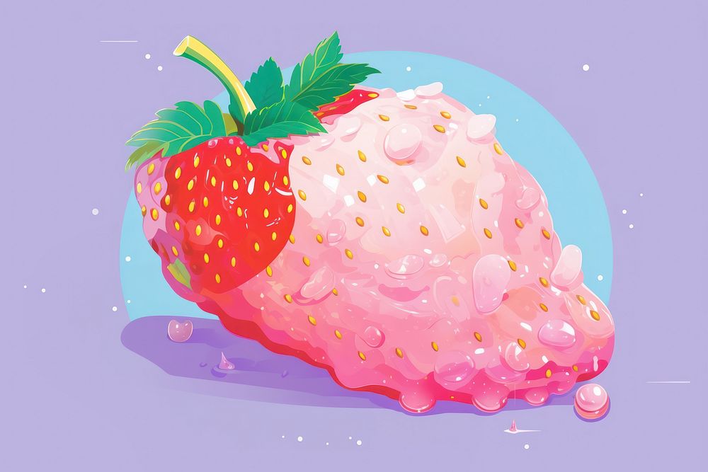 A strawberry dessert fruit plant. AI generated Image by rawpixel.