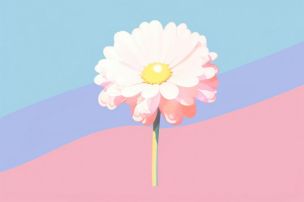 A white flower petal daisy plant. AI generated Image by rawpixel.