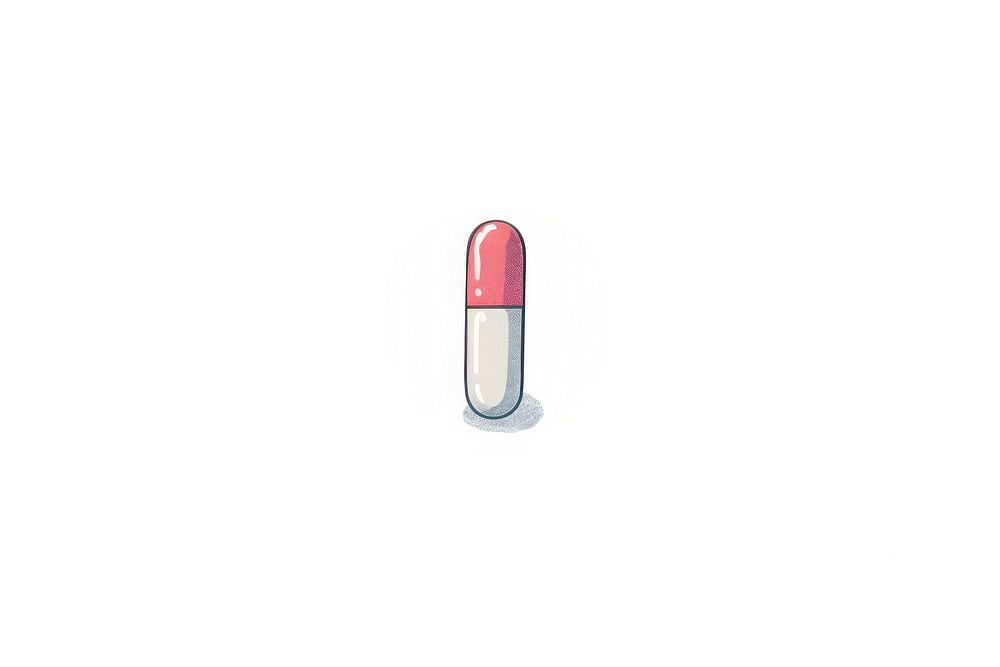 Capsule pills white background medication cosmetics. AI generated Image by rawpixel.