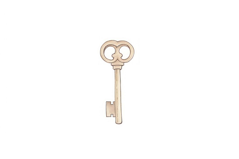 Key white background protection security. AI generated Image by rawpixel.